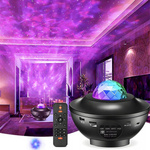 PROJEKTOR GWIAZD ZORZA POLARNA LAMPKA NOCNA DLA DZIECI USB BLUETOOTH PILOT