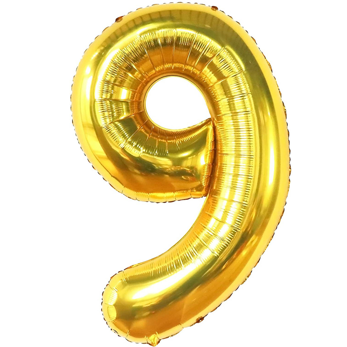 BALON FOLIOWY CYFRA 9 ZŁOTY NA URODZINY IMPREZĘ JUBILEUSZ 100cm