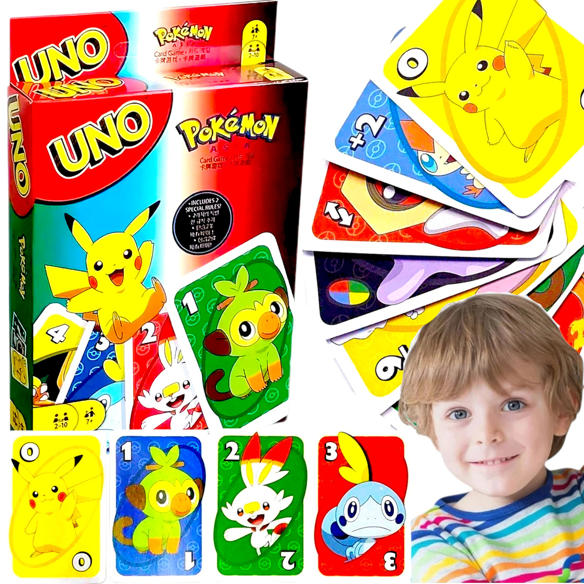 KARTY DO GRY UNO POKEMON 108 KART GRA KARCIANA RODZINNA IMPREZOWA PIKACHU