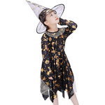 STRÓJ DLA DZIEWCZYNKI NA HALLOWEEN NA BAL PELERYNA KAPELUSZ SUKIENKA 2w1 L