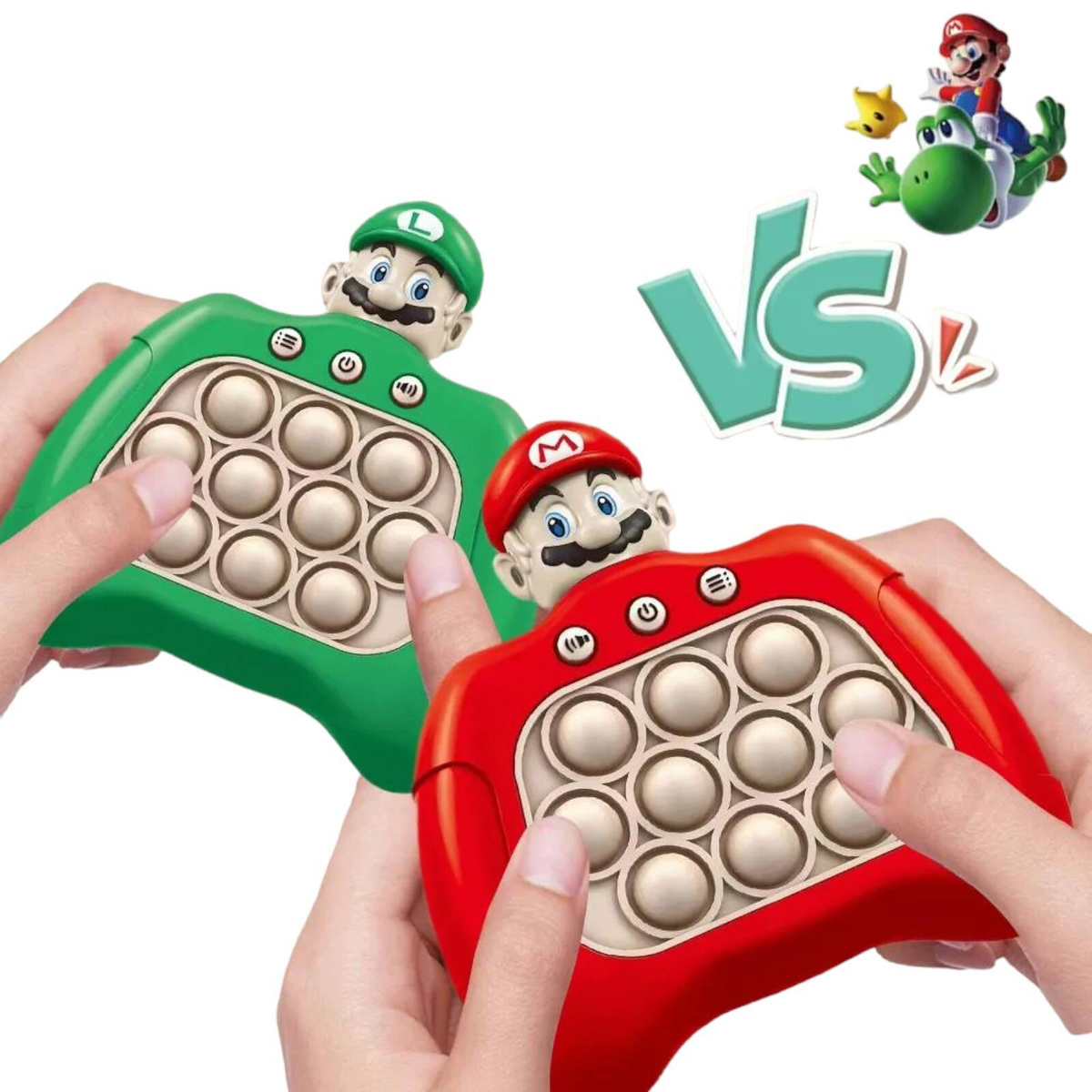 KONSOLA POP IT SUPER MARIO LUIGI GRA ELEKTRONICZNA ANTYSTRESOWA 30 POZIOMÓW