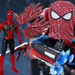 SPIDERMAN MEGA ZESTAW 5w1 FIGURKA 2x RĘKAWICA WYRZUTNIA SIECI MASKA KOSTIUM