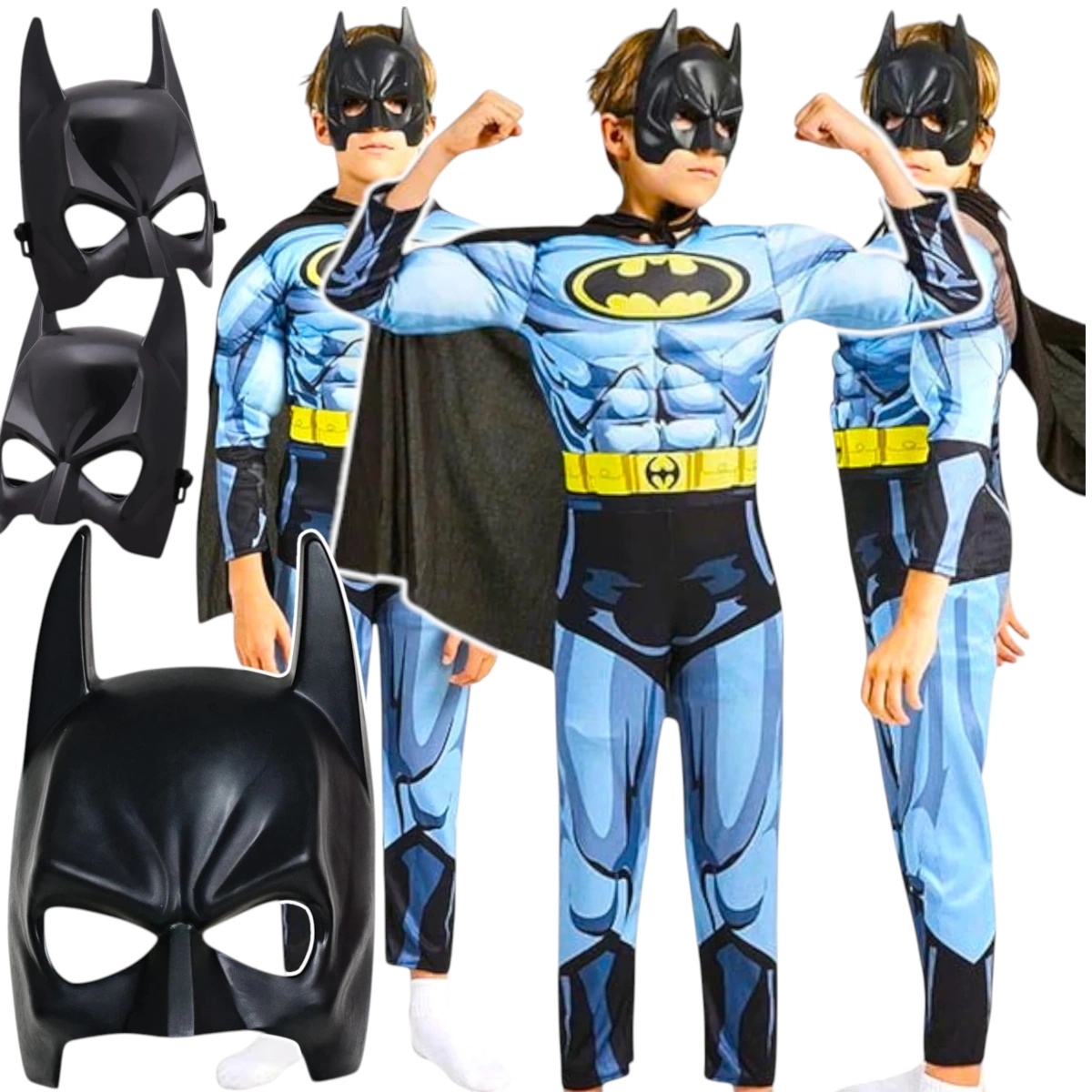 BATMAN Strój Dla Chłopca Kostium wersja Deluxe 110-116
