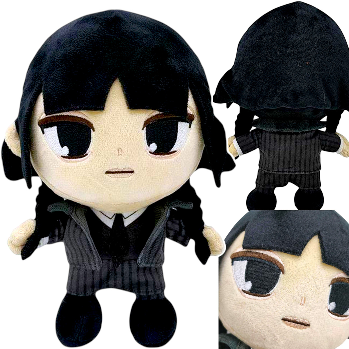 WEDNESDAY ADDAMS DUŻA PLUSZOWA MASKOTKA LALKA 24cm PLUSZOWA PRZYTULANKA