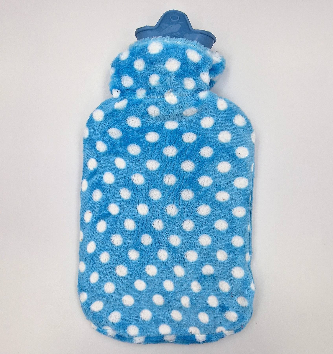 TERMOFOR GUMOWY W PLUSZOWYM POKROWCU ROZGRZEWACZ CIEPŁY MIŁY 2 LITRY WODY