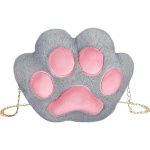 PLUSZOWA TOREBKA KOCIA ŁAPKA ŁAŃCUSZEK TORBA FUTRZANA ŁAPKA MIĘKKI PLUSZAK