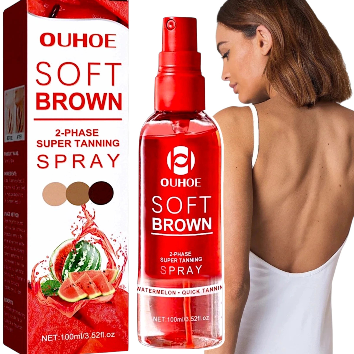OLEJEK DO OPALANIA W SPRAYU ARBUZOWY SOFT BROWN 100 ml LEKKA FORMUŁA