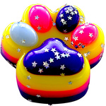 GNIOTEK ANTYSTRESOWY KOCIA ŁAPKA Z POSYPKĄ ZABAWKA SENSORYCZNA ANTYSTRESOWA