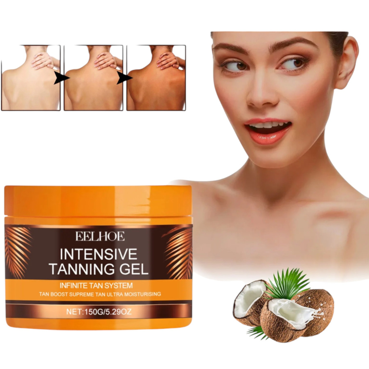 EELHOE INTENSYWNY SAMOOPOLACZ W ŻELU 150g EFEKT NATURALNEJ OPALENIZNY