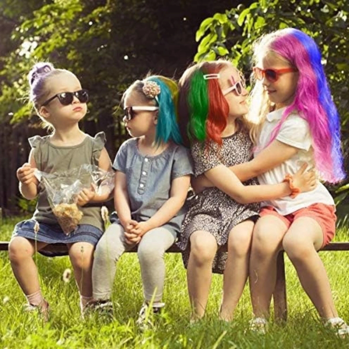 FARBY DO KOLOROWANIA MALOWANIA WŁOSÓW NA GRZEBIENIU 6 KOL FARBKI ZMYWALNE 