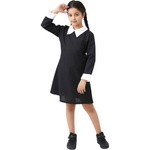 STRÓJ WEDNESDAY ADDAMS SUKIENKA NA IMPREZĘ PRZEBRANIE NA HALLOWEEN rozm L