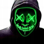 MASKA LED ŚWIECĄCA LEDOWA NA HALLOWEEN IMPREZĘ KARNAWAŁ PRZEBRANIE PURGE