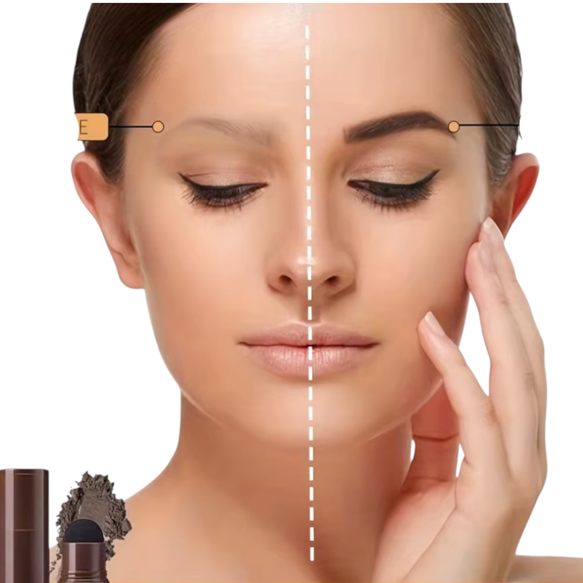 FIT ME 3w1 ZESTAW DO STYLIZACJI BRWI 3W1 INNOWACYJNY STEMPEL + AKCESORIA 