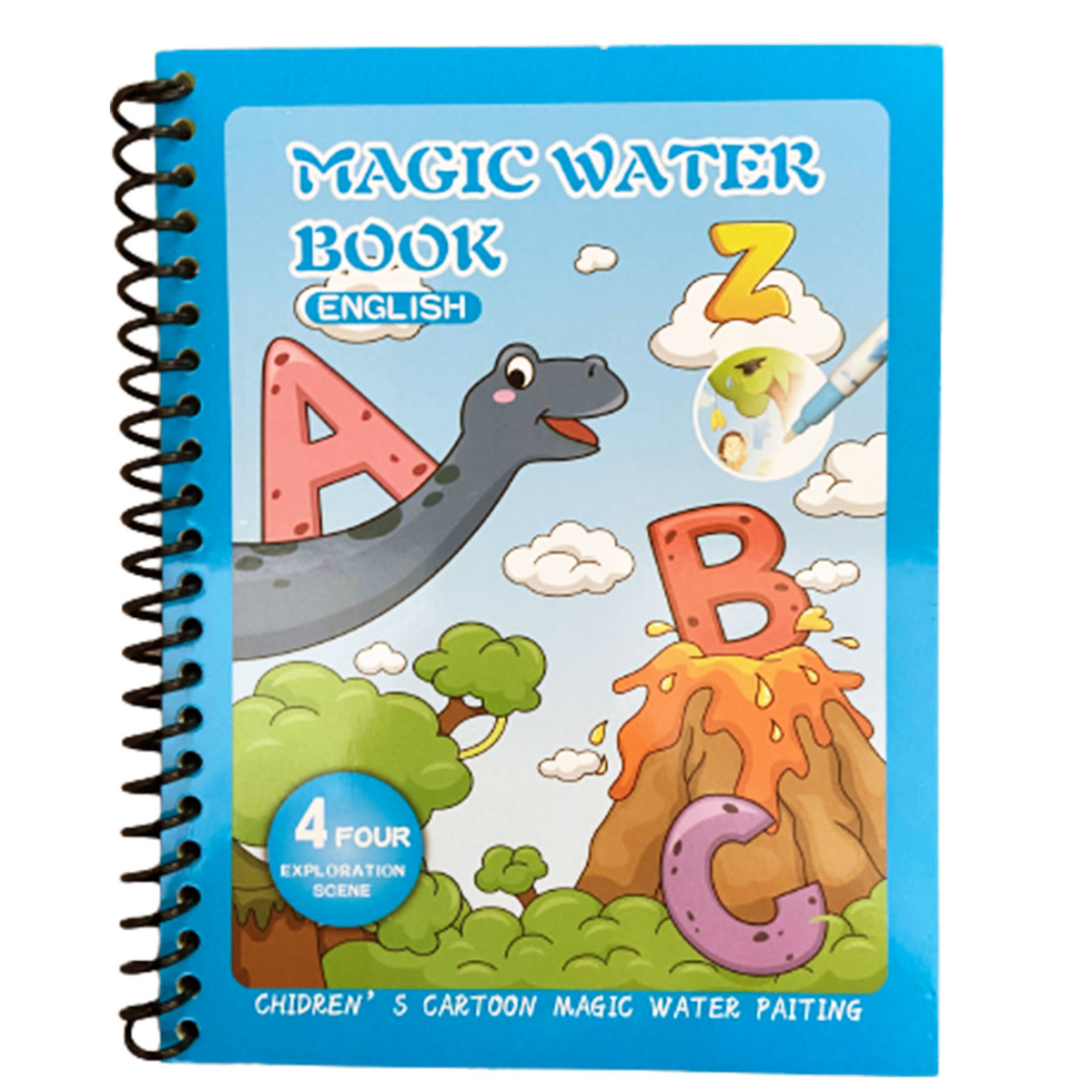 WODNA KOLOROWANKA ALFABET ABC MAGICZNY FLAMASTER 4 OBRAZKI DO KOLOROWANIA