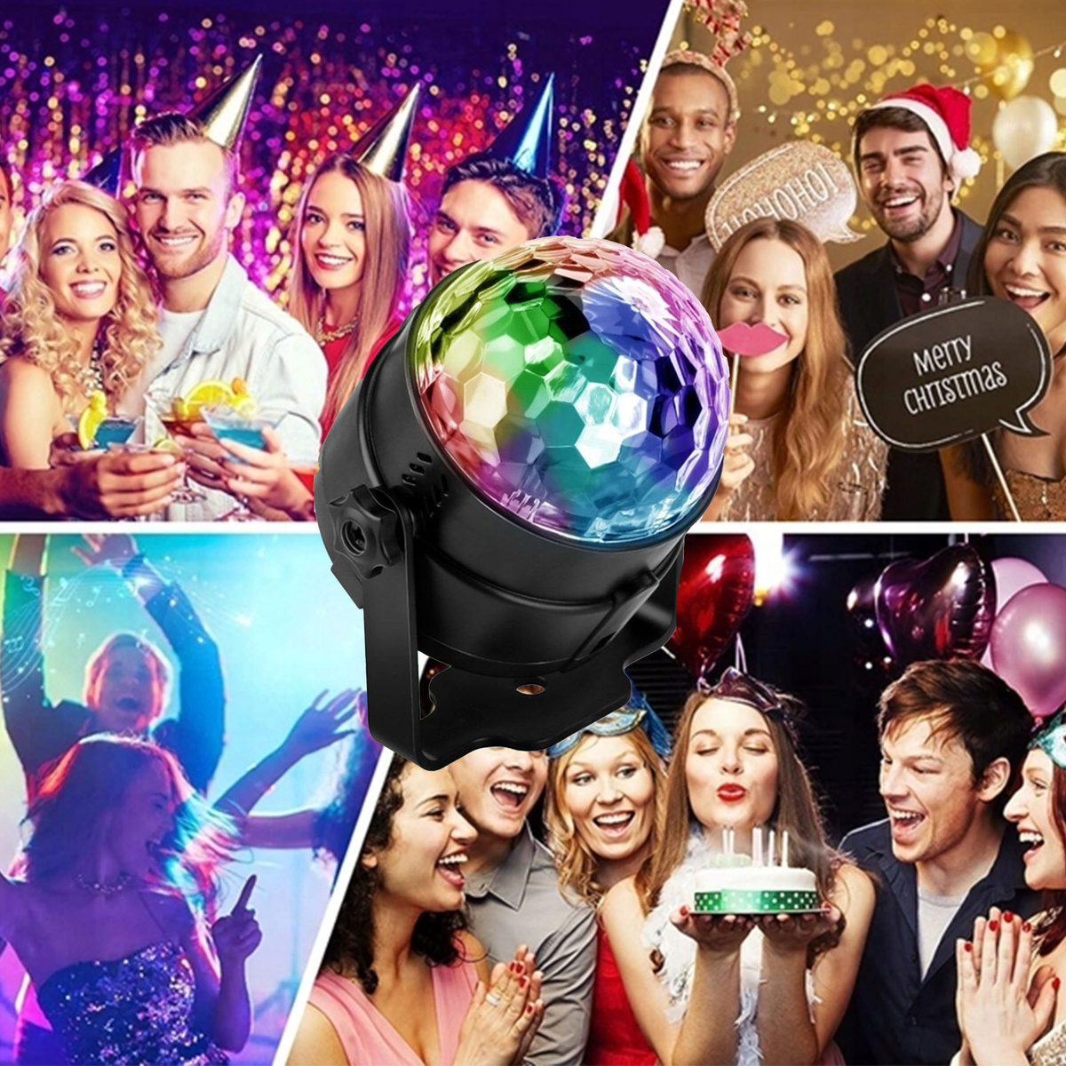 KULA DISCO PROJEKTOR RGB LED DYSKOTEKOWY REFLEKTOR NA IMPREZĘ LASER   PILOT