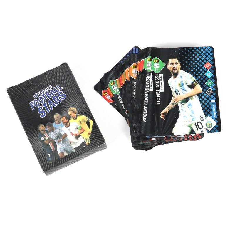 CZARNE KARTY PIŁKARSKIE Z PIŁKARZAMI ZESTAW 10 SZTUK KART EDYCJA SPECJALNA