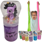 SLIME ZESTAW DO ROBIENIA GLUTÓW BROKATOWA W TUBIE GLUTY + FIGURKA KULECZKI