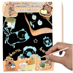 ZDRAPYWANKA TĘCZOWA KAPIBARA WYDRAPYWANKA DLA DZIECI RYSIK KREATYWNA ZABAWA