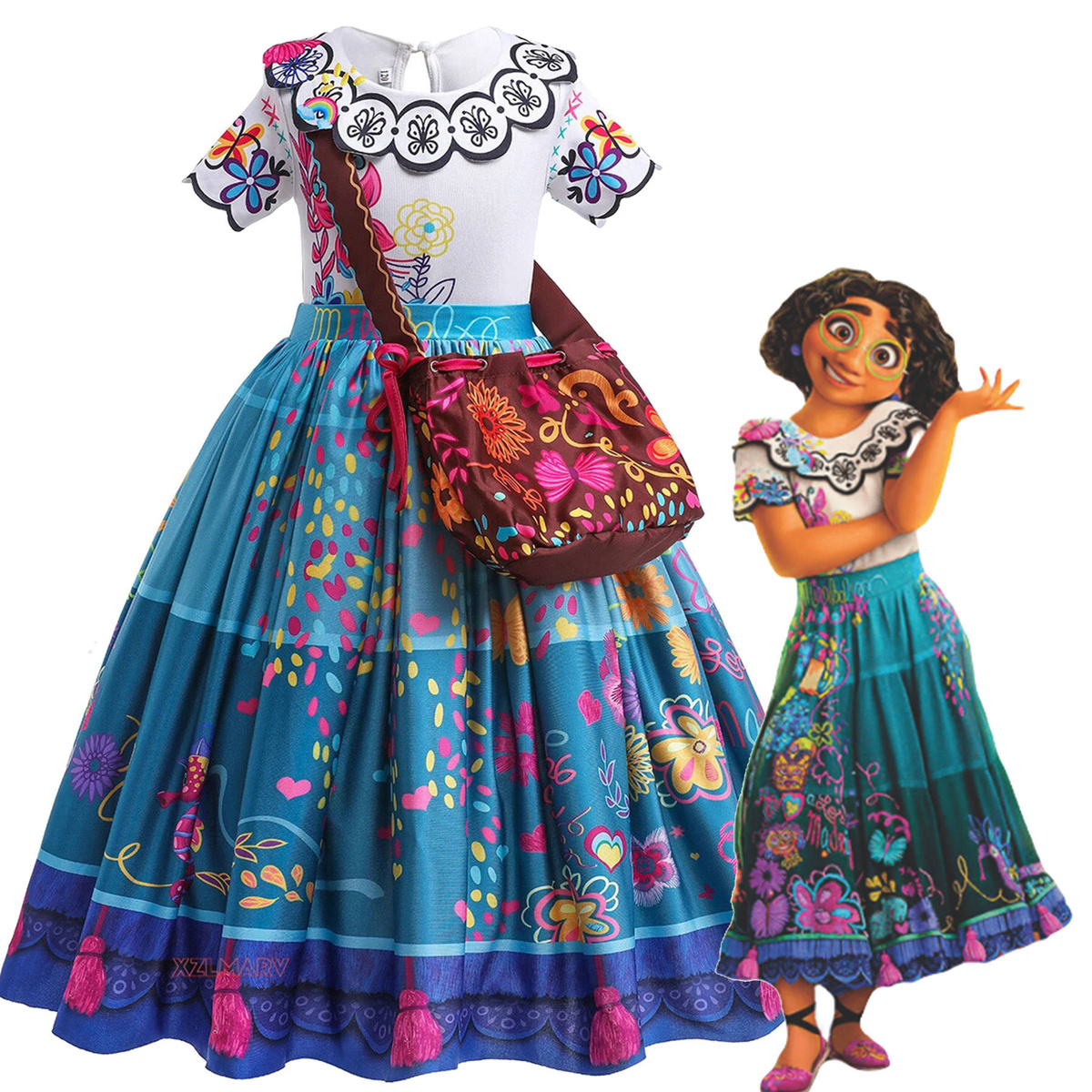 ENCANTO Kostium Dla Dziewczynki Sukienka Mirabel  r. 110