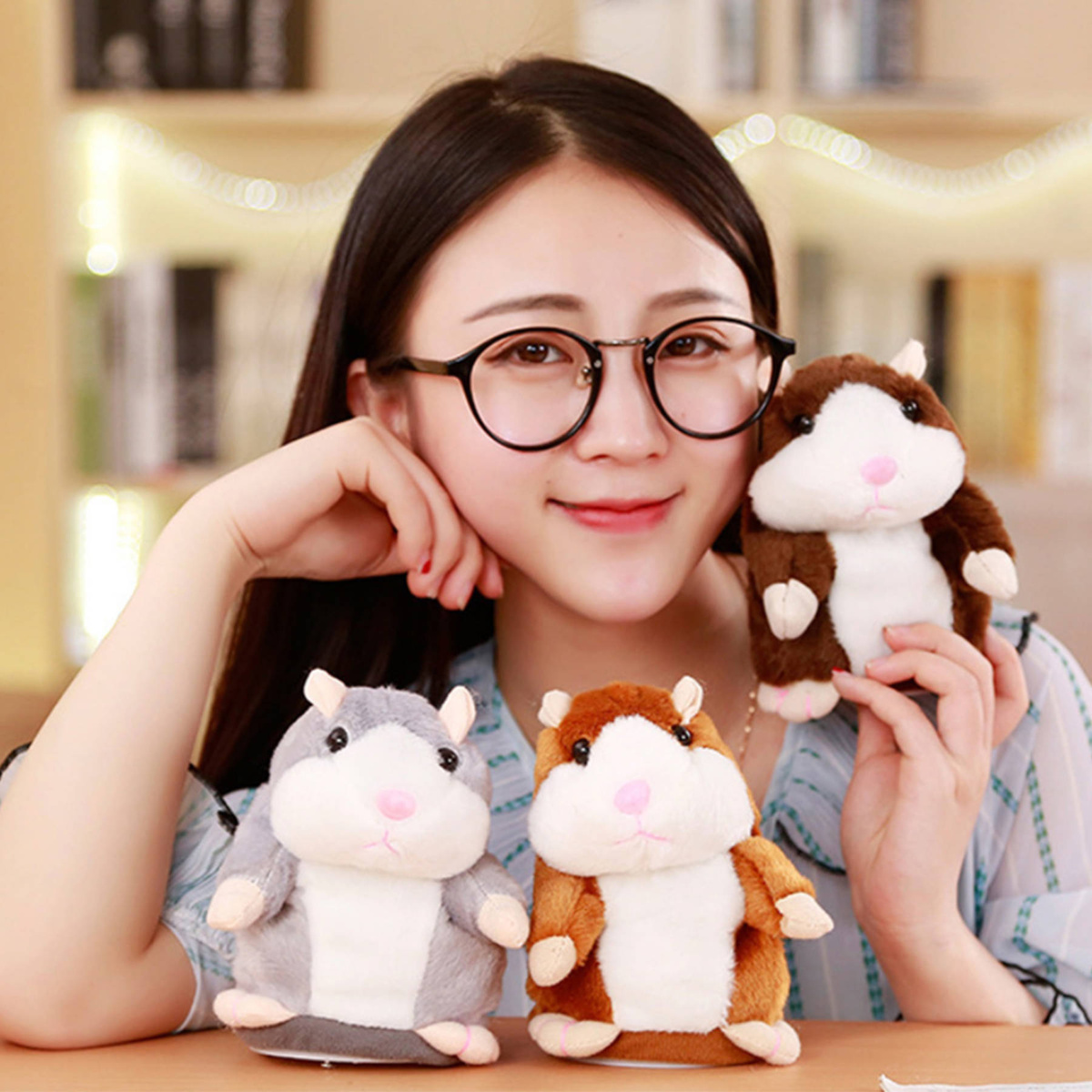 GADAJĄCY INTERAKTYWNY CHOMIK GADUŁA PRZEDRZEŹNIACZ MASKOTKA POWTARZAJĄCA