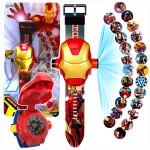 ZEGAREK Z PROJEKTOREM DLA DZIECI IRON-MAN 3D WYŚWIETLA OBRAZKI RZUTNIK