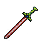 MINECRAFT MIECZ ŚWIETLNY Z GRY DŁUGI DŹWIĘK ŚWIECI GRAFIKA KOLOROWY LED