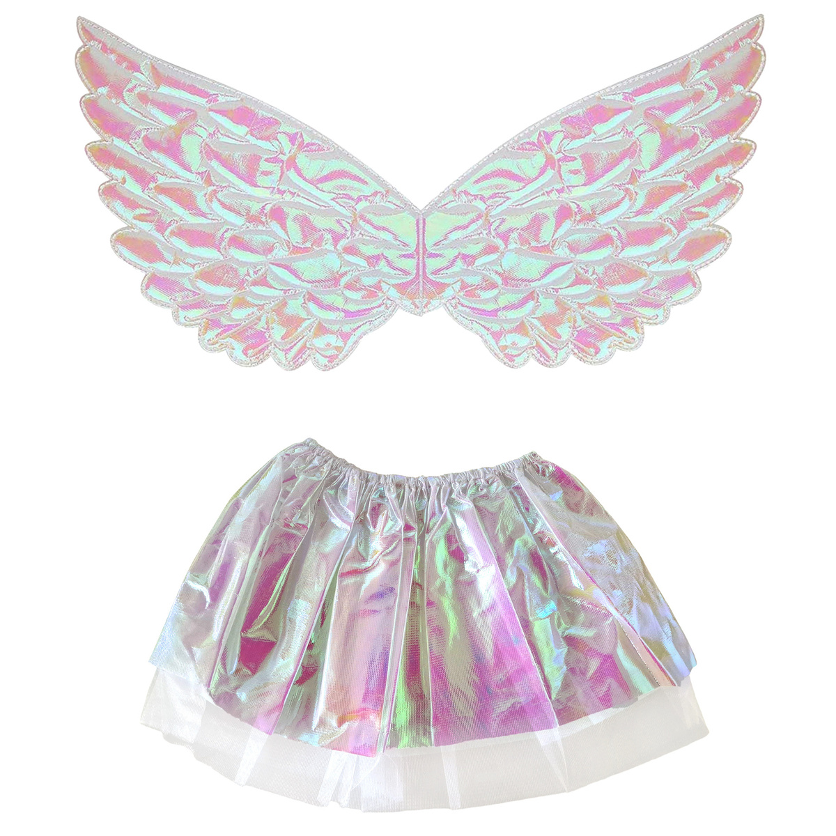 STRÓJ DLA DZIEWCZYNKI ANIOŁEK DUŻE SKRZYDŁA SKRZYDEŁKA SPÓDNICZKA NA BAL