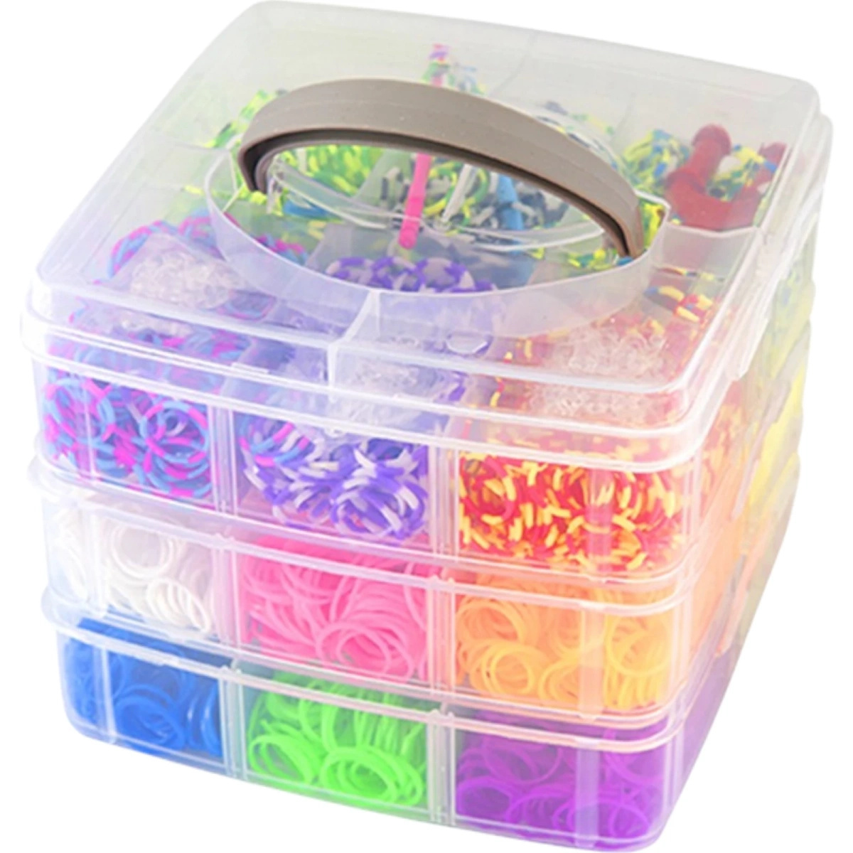 ZESTAW DO TWORZENIA BRANSOLETEK GUMKI W KUFERKU DUŻY ZESTAW XXL 3000szt