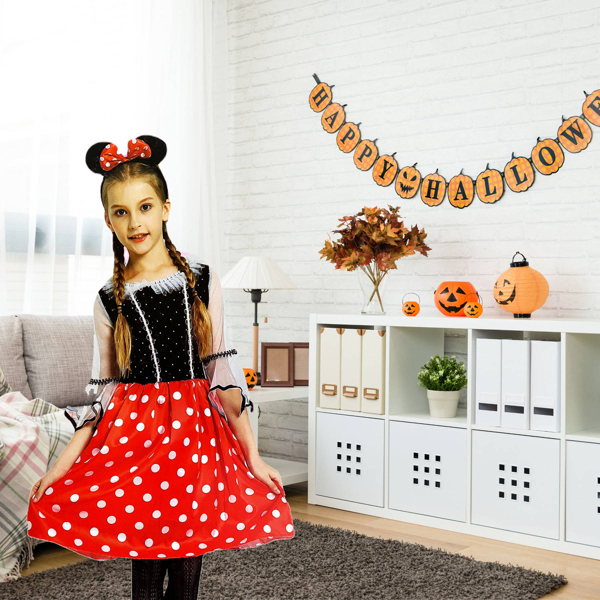 STRÓJ MYSZKA MINNIE USZY OPASKA SUKIENKA 118-126