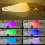 LAMPKA NOCNA LED LEŻĄCA KACZKA DLA DZIECI NA PREZET KOLORY RGB TIMER USB