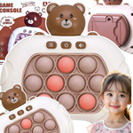 GRA ZRĘCZNOŚCIOWA POP IT ANTYSTRESOWA ELEKTRYCZNA KONSOLA MIŚ 80 POZIOMÓW