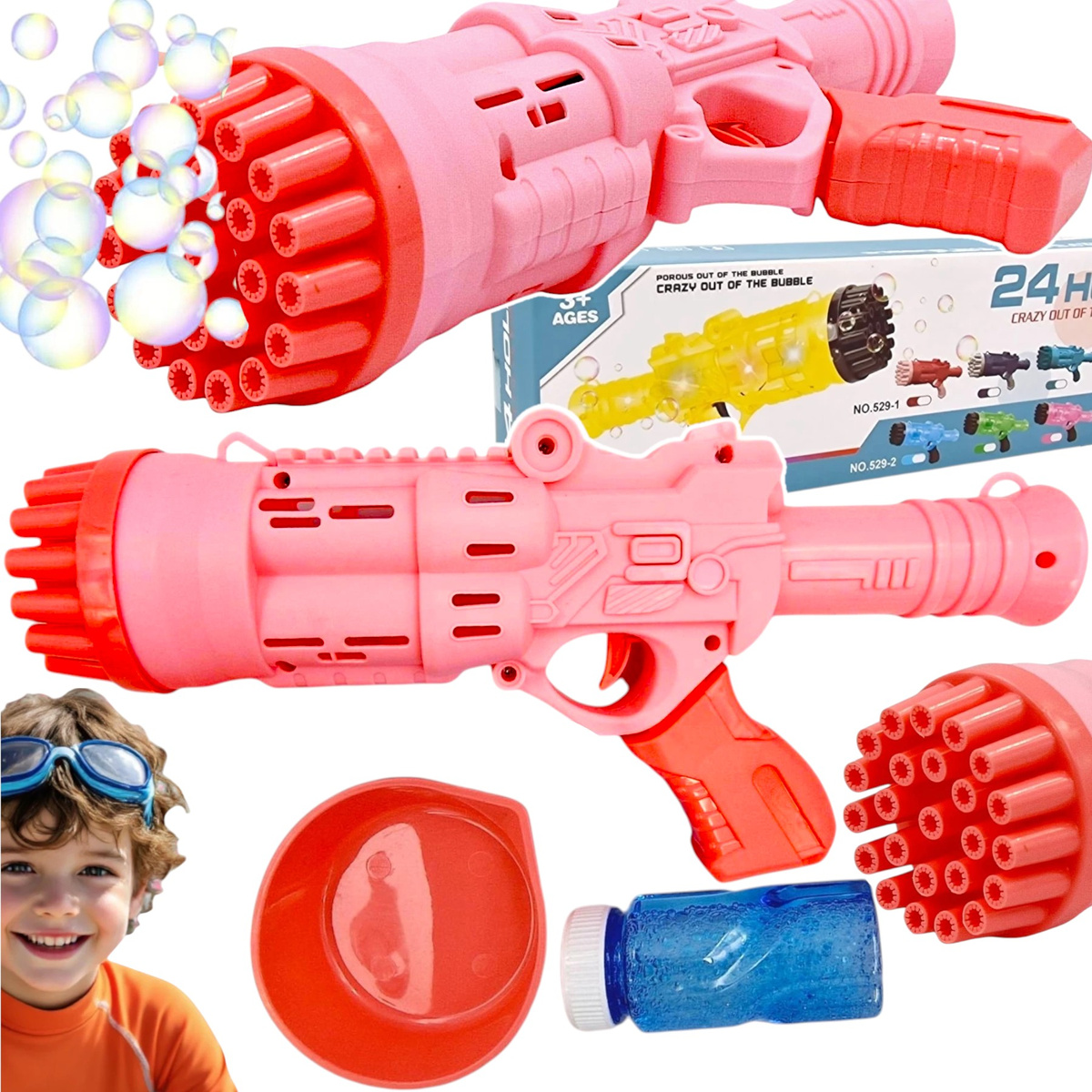 PISTOLET WYRZUTNIA DO ROBIENIA BANIEK MYDLANYCH 24 MASZYNKA BAŃKI MYDLANE