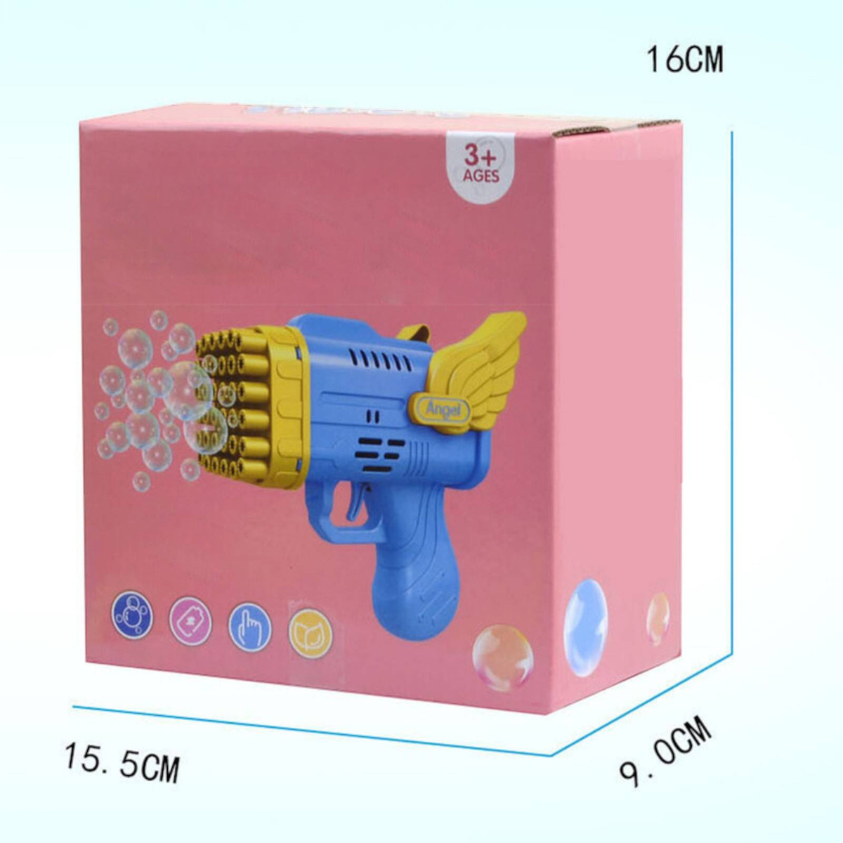 MASZYNKA DO ROBIENIA BANIEK MYDLANYCH ANIOŁEK PISTOLET WYRZUNIA PŁYN ANIOŁ