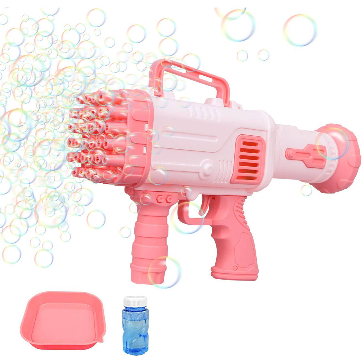 PISTOLET NA BAŃKI MYDLANE MASZYNKA WYRZUTNIA BANIEK MYDLANYCH BAZOOKA PŁYN