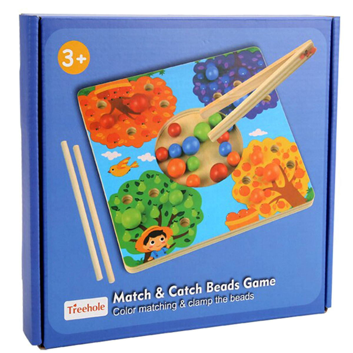 DREWNIANA GRA ZRĘCZNOŚCIOWA ŁOWIENIE RYBEK KULKI ŁAPANIE KULEK GRA EDUKACJA