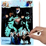 ZDRAPYWANKA TĘCZOWA KRAINA LODU WYDRAPYWANKA DLA DZIECI ELSA NOTES + RYSIK