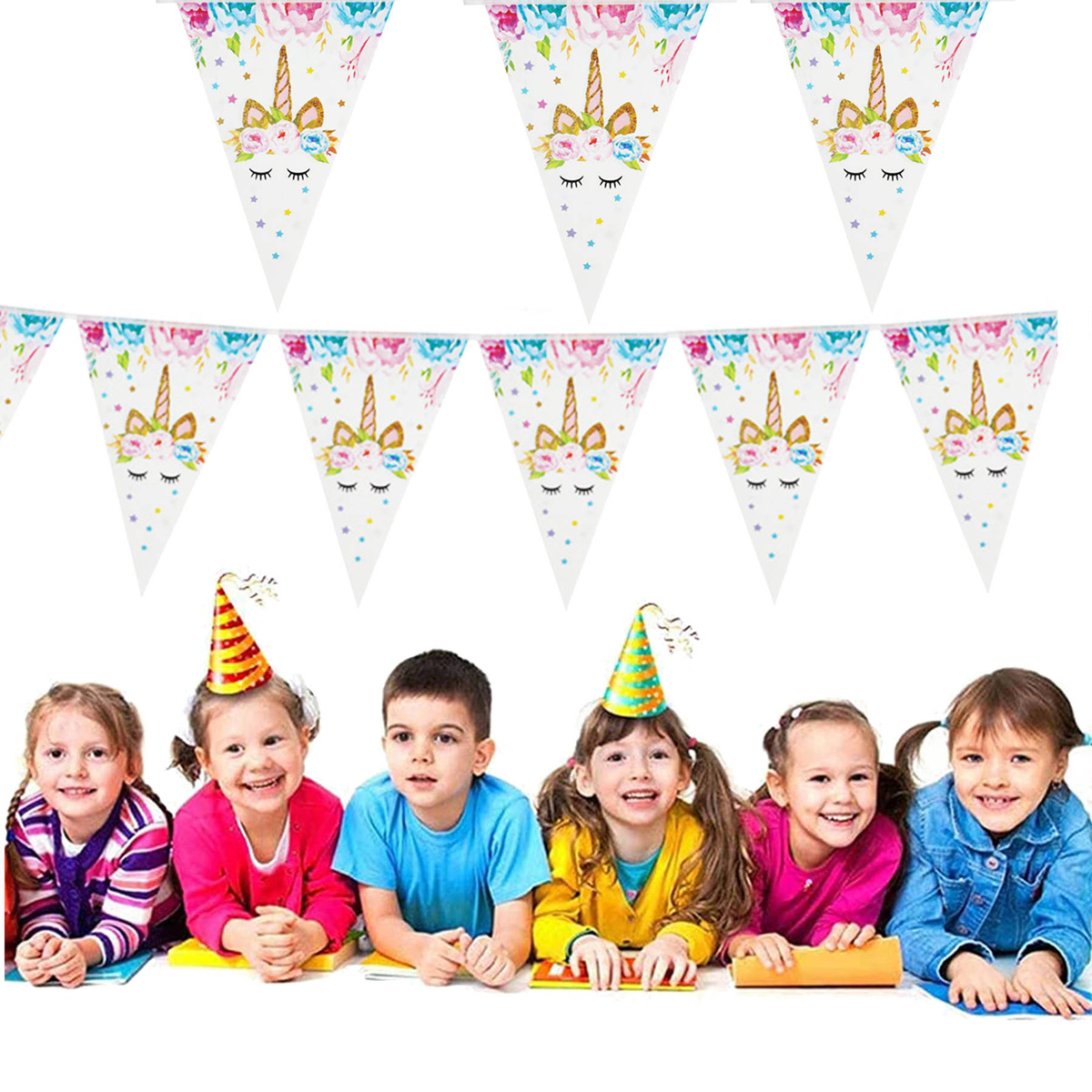 GIRLANDA URODZINOWA  DEKORACJA JEDNOROŻCE URODZINY IMPREZA UNICORN