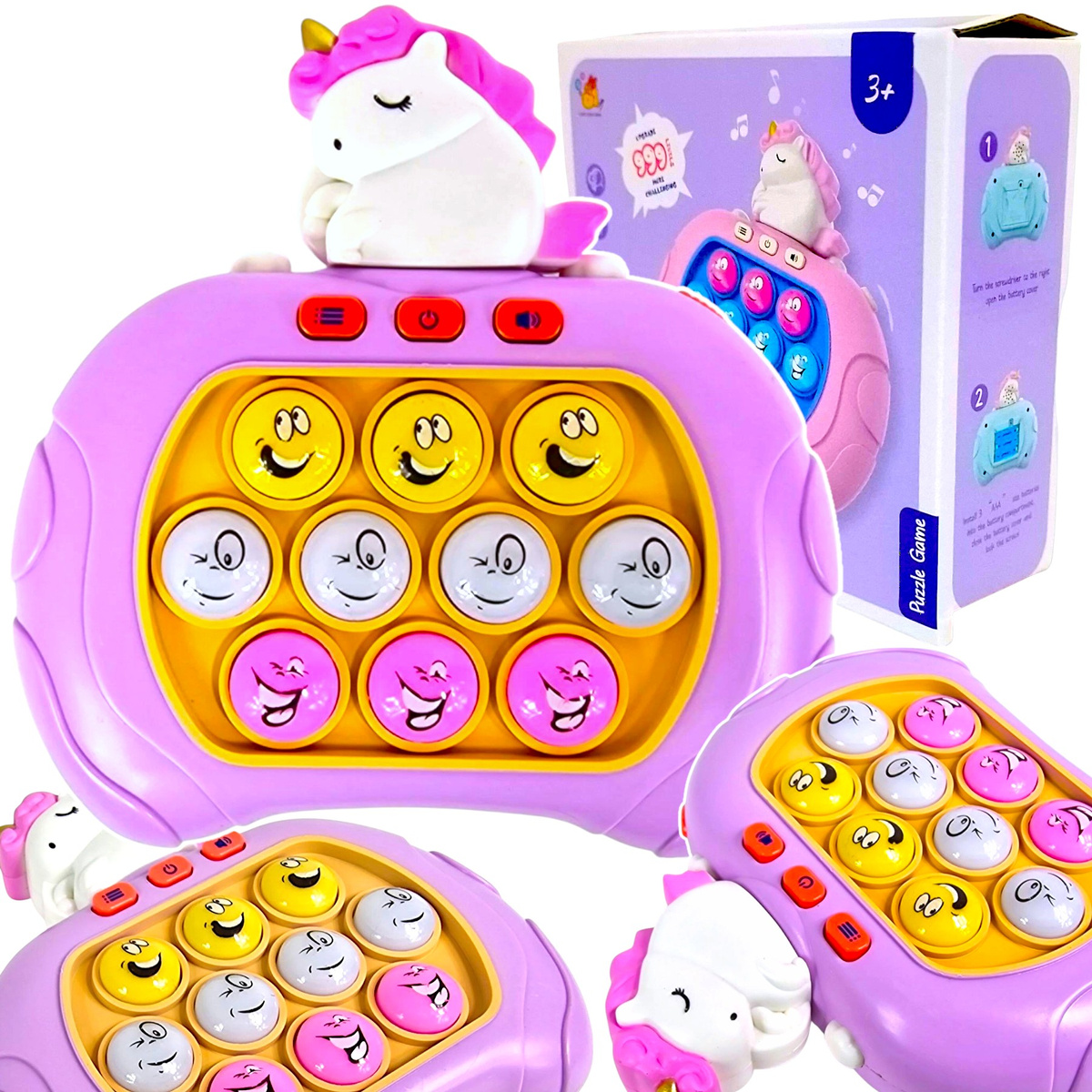 GRA ZRĘCZNOŚCIOWA POP IT DLA DZIEWCZYNKI ANTYSTRESOWA GIERKA 4w1 JEDNOROŻEC