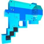 MINECRAFT PISTOLET DO BANIEK MYDLANYCH BAŃKI MYDLANE WYRZUTNIA + PŁYN PIXEL