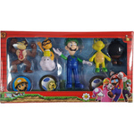 SUPER MARIO BROS FIGURKI ZESTAW 5 FIGUREK 3 ŻETONY FIGURKA LUIGI DONKEY