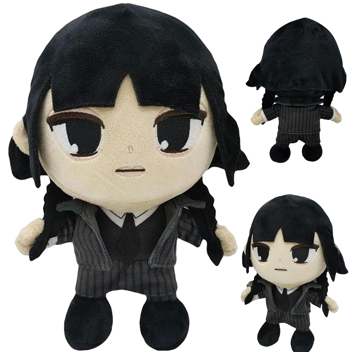 WEDNESDAY ADDAMS DUŻA PLUSZOWA MASKOTKA LALKA 24cm PLUSZOWA PRZYTULANKA