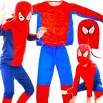 STRÓJ SPIDERMAN PAJĄK KOSTIUM + MASKA 3w1 PRZEBRANIE DLA CHŁOPCA 110-116 M