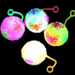 ŚWIECĄCA PIŁECZKA SENSORYCZNA Z GUMKĄ ANTYSTRESOWA PIŁKA ZABAWKA ŚWIECI LED