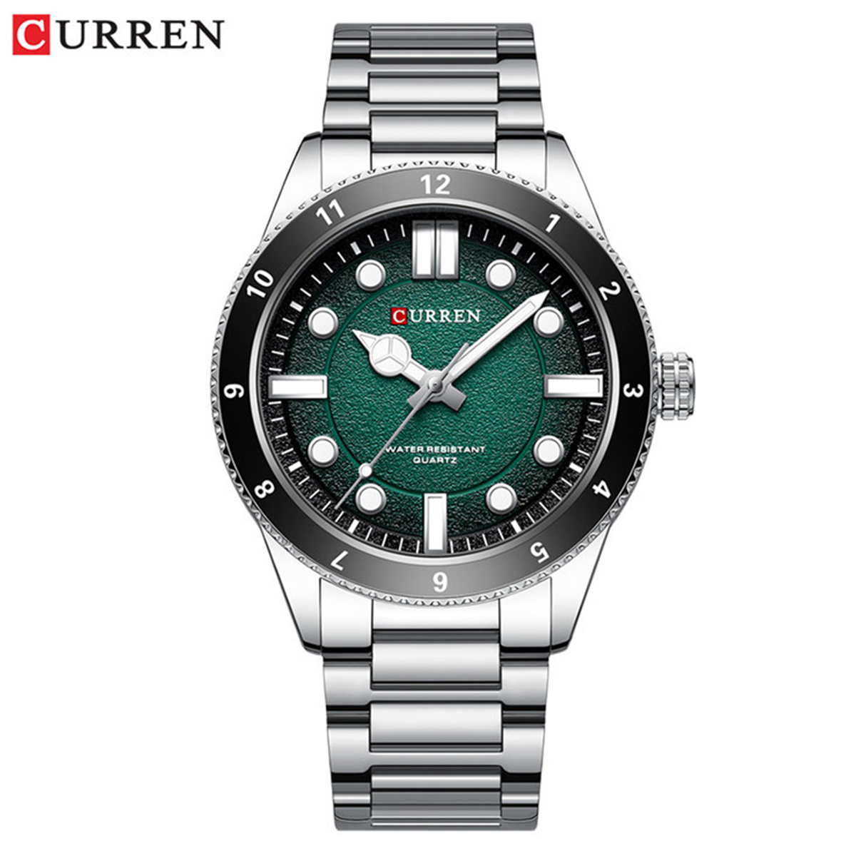 NOWOCZESNY ELEGANCKI ZEGAREK MĘSKI CURREN STAL NIERDZEWNA STYL DIVER KOLORY