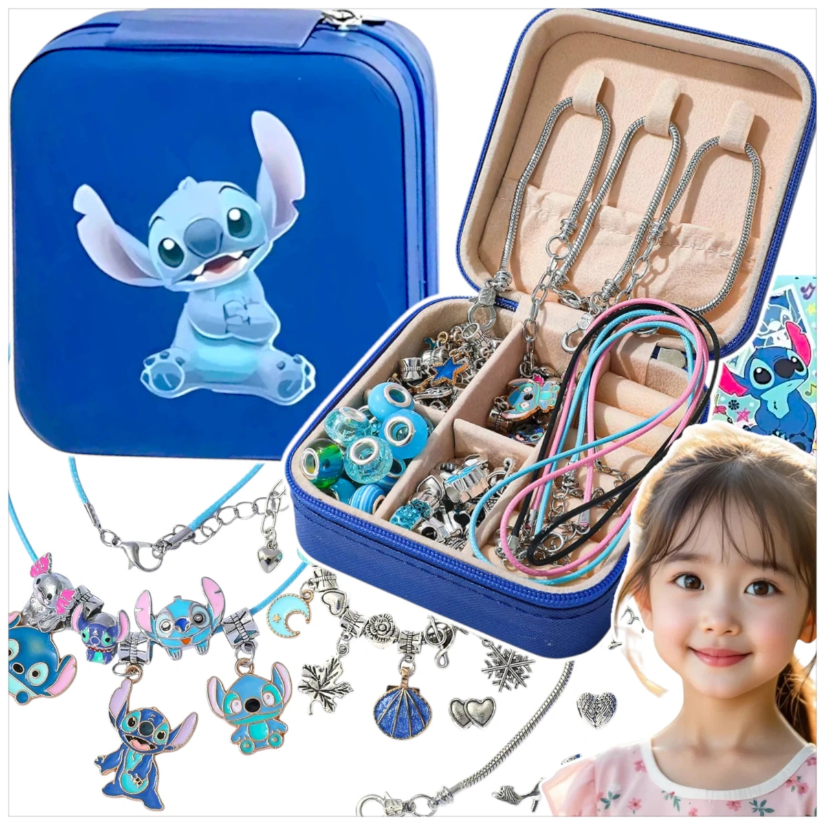 Zestaw do tworzenia bransoletek i naszyjników - Lillo i Stich