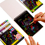 ZDRAPYWANKA TĘCZOWA NOTES WYDRAPYWANKA 10szt RYSIK NOTATNIK EDUKACYJNY