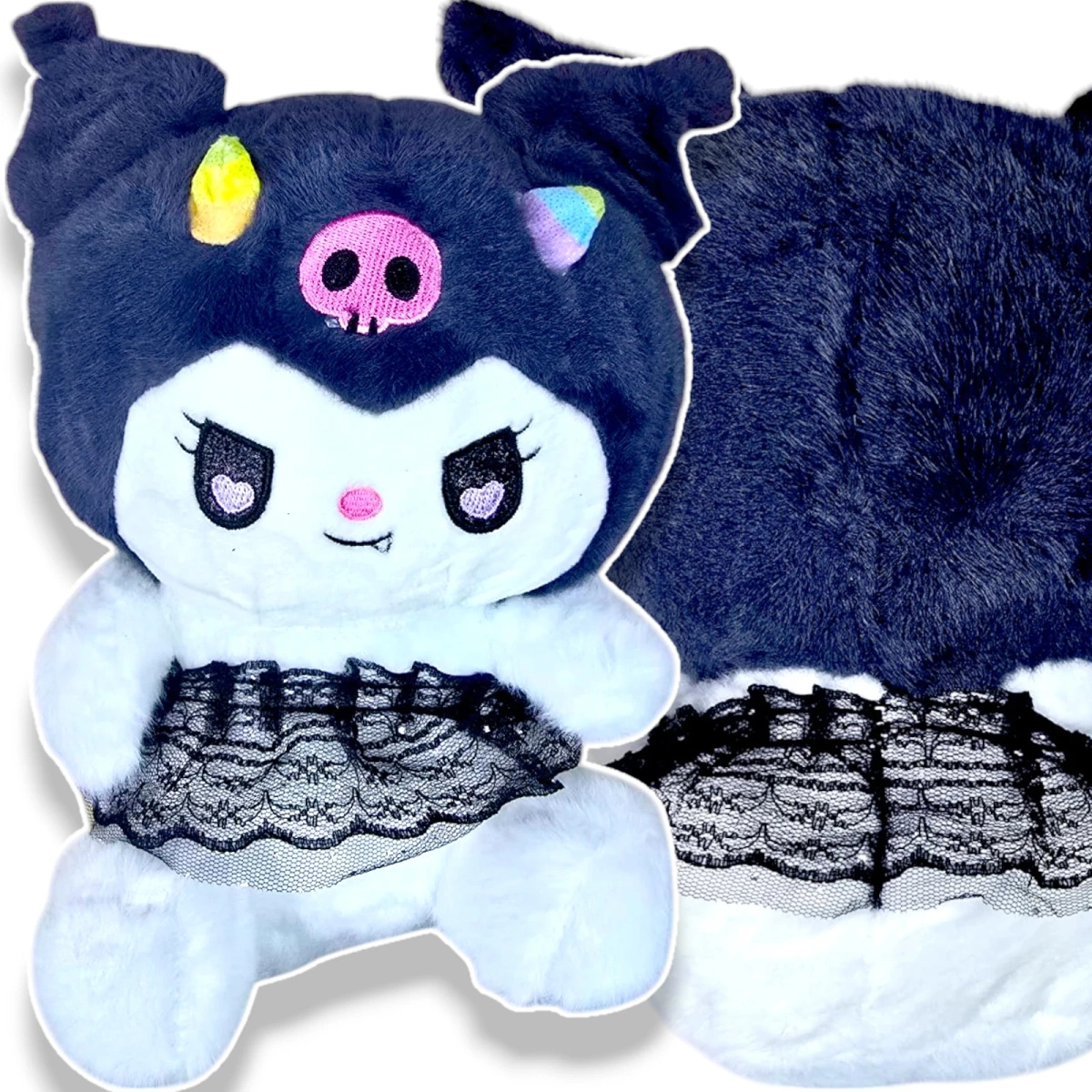 MASKOTKA KUROMI PLUSZOWA PRZYTULANKA MIĘKKI PLUSZAK DUŻY 30CM HELLO KITTY