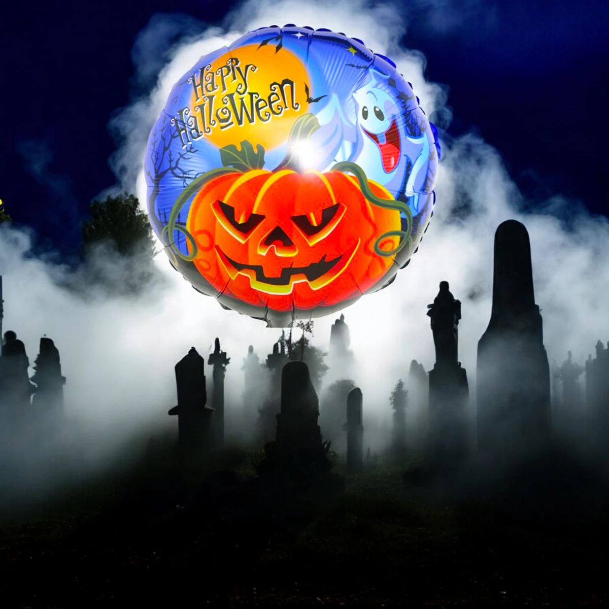 BALON NA HALLOWEEN IMPREZA DLA DZIECI STRASZNA DYNIA DUCH DUSZEK 51CM