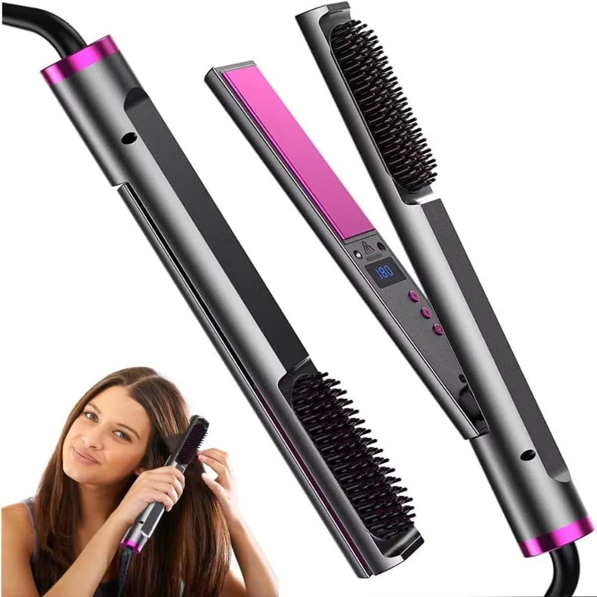  PROSTOWNICA 3W1 KRĘĆ I WYGŁADZAJ JEDNYM RUCHEM DELIKATNA DLA WŁOSÓW 60W