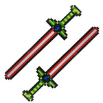 MINECRAFT MIECZ ŚWIETLNY Z GRY DŁUGI DŹWIĘK ŚWIECI GRAFIKA KOLOROWY LED